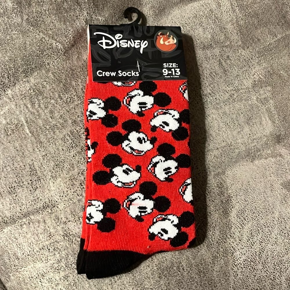 COPY - New in Package 3/$10.00 Mickey Mouse Crew Socks